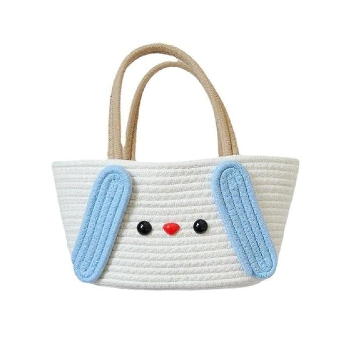 Cute Cartoon Bag Shopper Woven Casual Handbag (Multicolor)